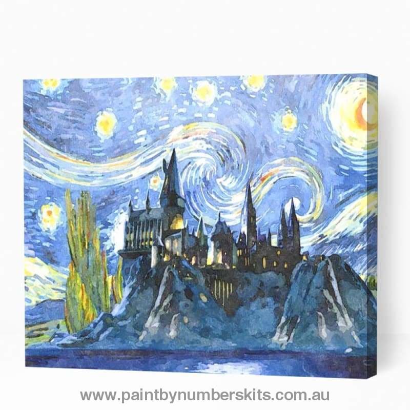 Buy Hogwarts Castle Starry Sky Paint by Numbers Kits | Australia