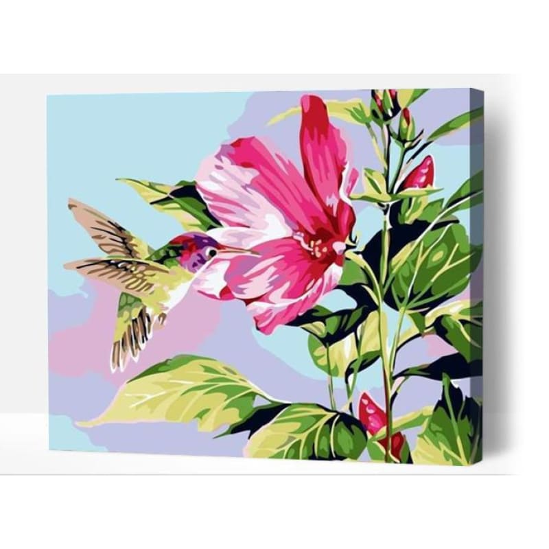 Hummingbird with Flower - Paint By Numbers Cities