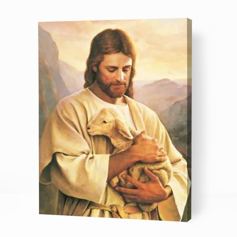 Order Jesus Carrying Lamb Paint by Numbers Kits | Australia