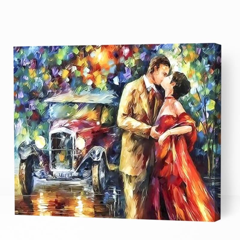 Kissing Couple - Paint By Numbers Cities