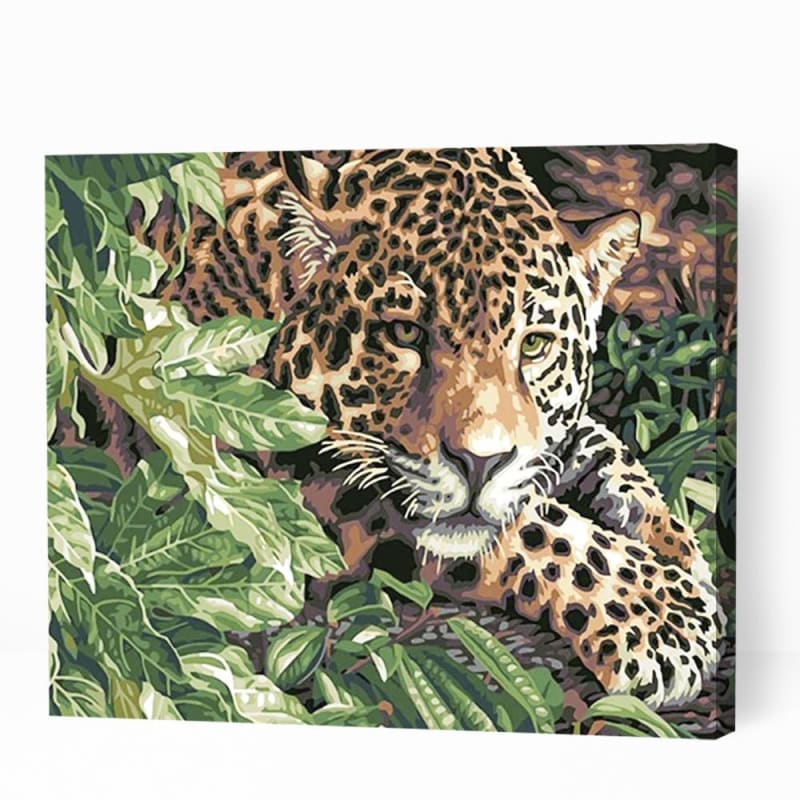 Leopard Lurking in Forest - Paint By Numbers Cities