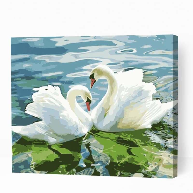 Lovely Swan Couple - Paint By Numbers Cities