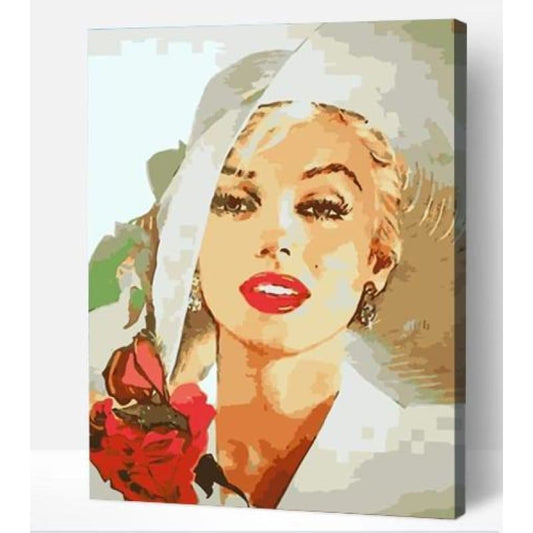 Marilyn In White - Paint By Numbers Cities