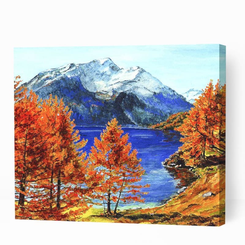 Mountains and Lakes in Autumn - Paint By Numbers Cities