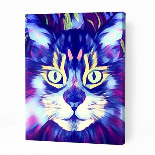 Multicolor Cat Art - Paint By Numbers Cities