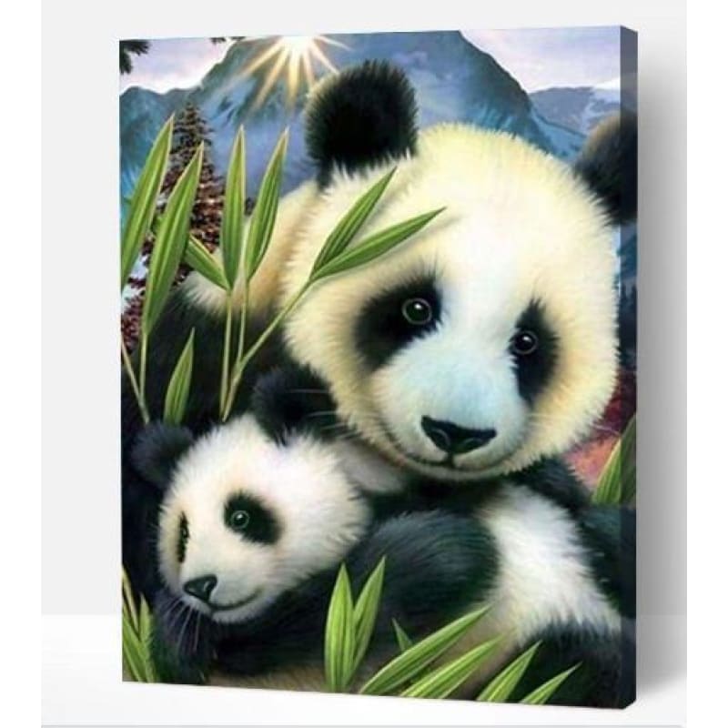 Panda family - Paint By Numbers Cities