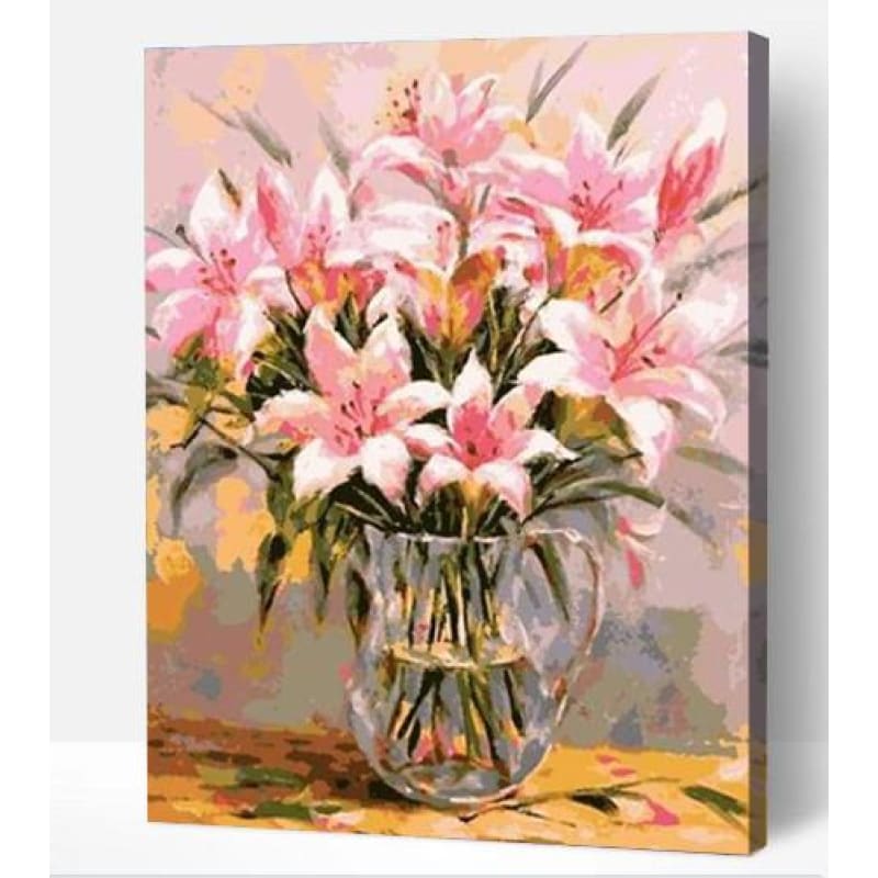 Pink lilies - Paint By Numbers Cities
