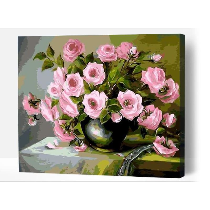 Pink Roses - Paint By Numbers Cities