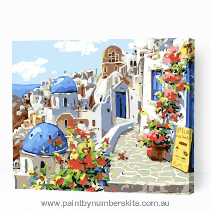 Beautiful Greece Town - Paint By Numbers Cities