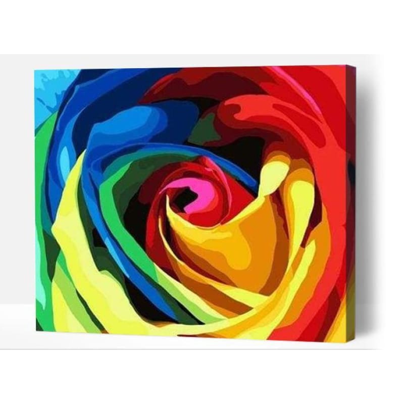 Rainbow rose - Paint By Numbers Cities