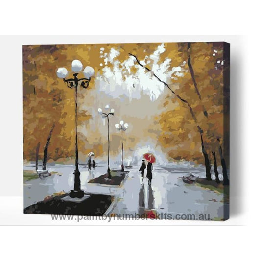 Rainy Day Walk - Paint By Numbers Cities