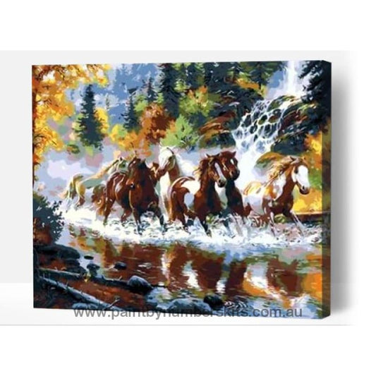 River Horses - Paint By Numbers Cities