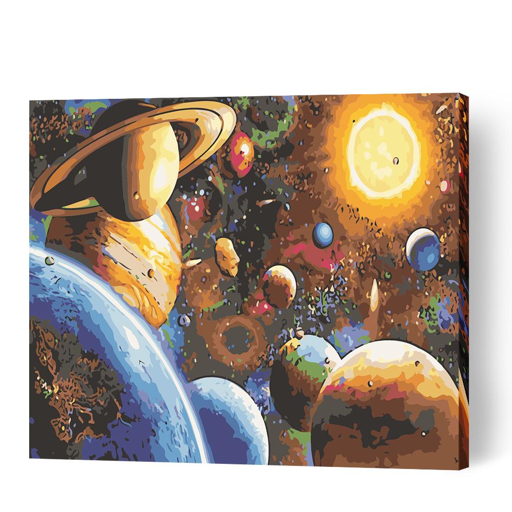 The Universe Abstract Art - Paint By Numbers Cities