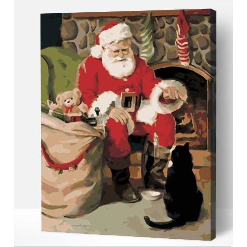 Santa And Friend - Paint By Numbers Cities