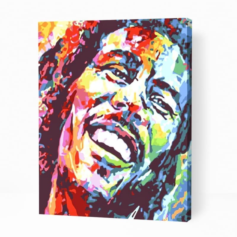 Smiling Colorful Bob Marley - Paint By Numbers Cities