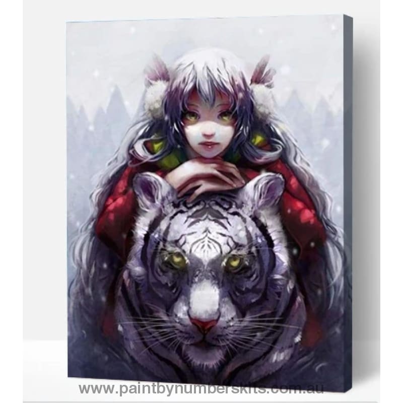 Snow tiger spirit - Paint By Numbers Cities