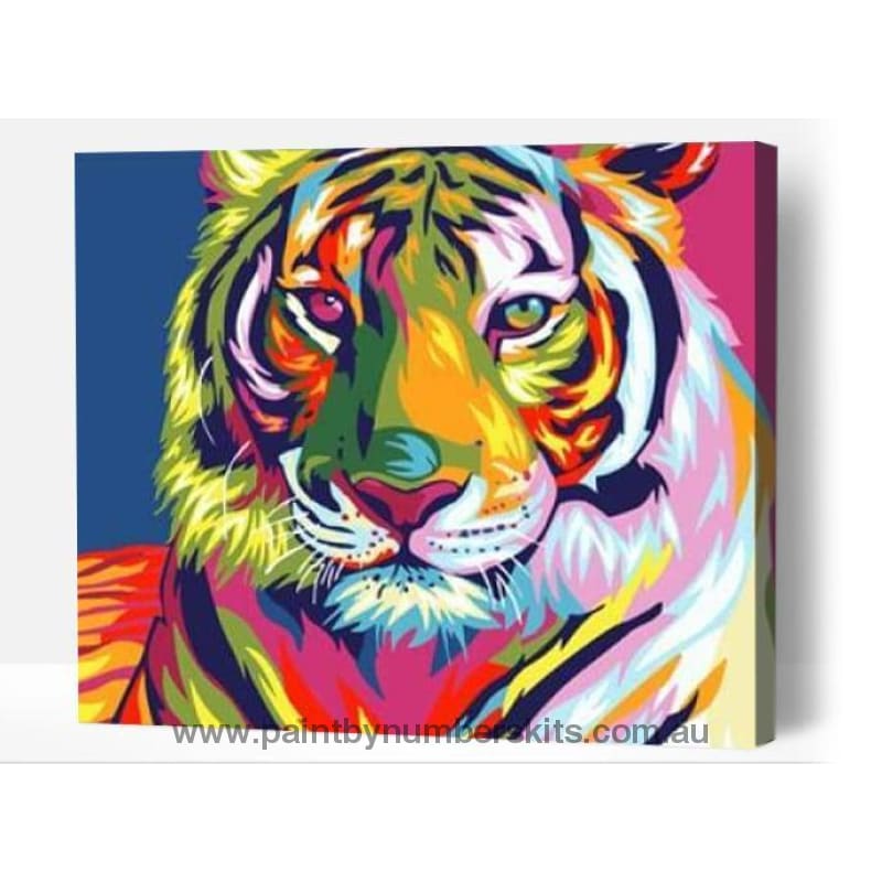 Strong Rainbow Tiger - Paint By Numbers Cities