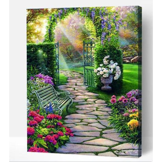 Sunny Garden Path - Paint By Numbers Cities
