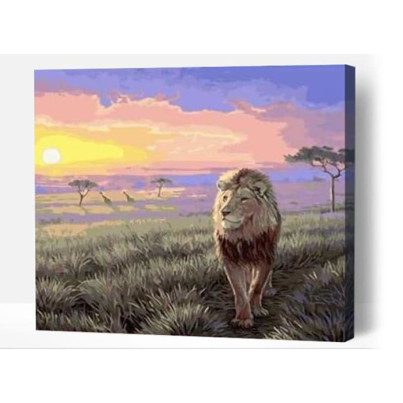 Sunset Lion - Paint By Numbers Cities