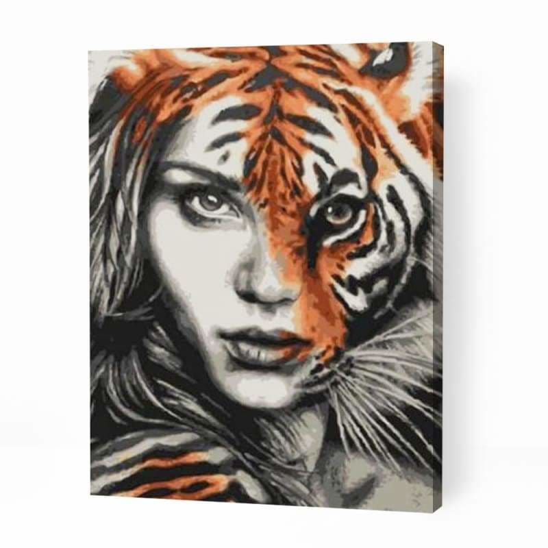 Tiger Girl Face - Paint By Numbers Cities