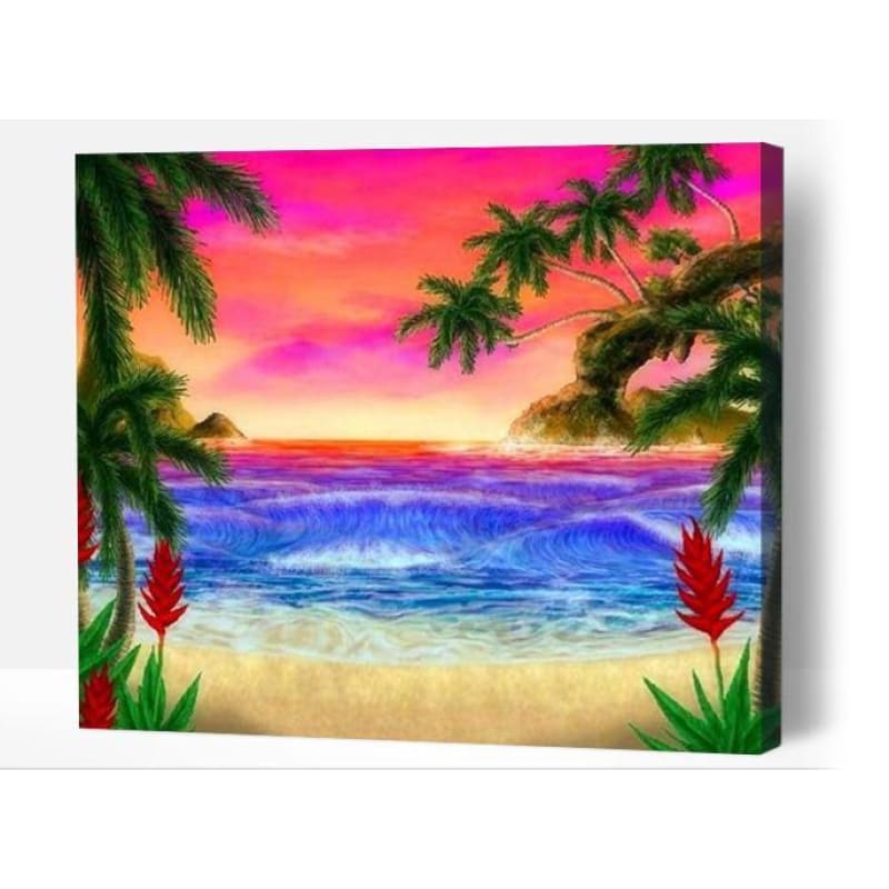 Tropical Beach - Paint By Numbers Cities