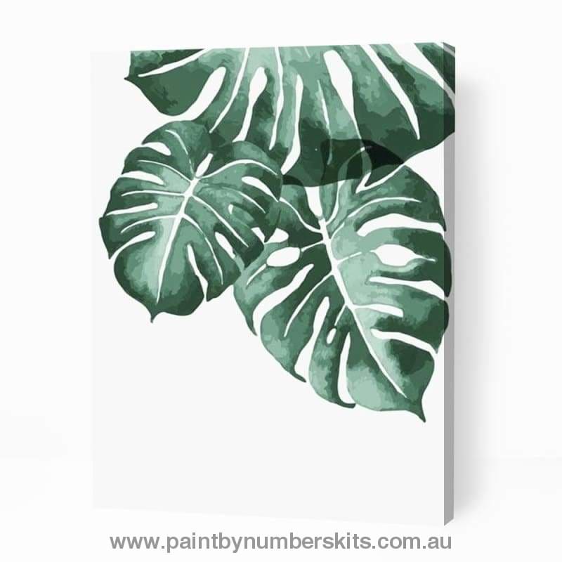 Tropical Monstera Leaves - Paint By Numbers Cities