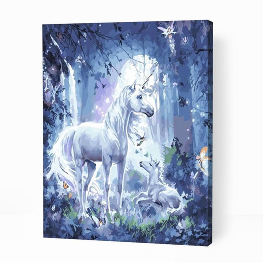 Unicorn and the Magical Forest - Paint By Numbers Cities