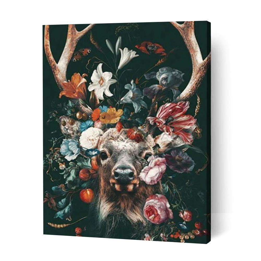 Floral Deer - Paint By Numbers Cities