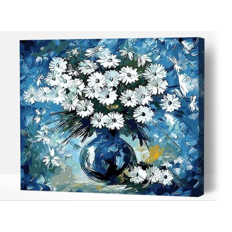 White flowers - Paint By Numbers Cities