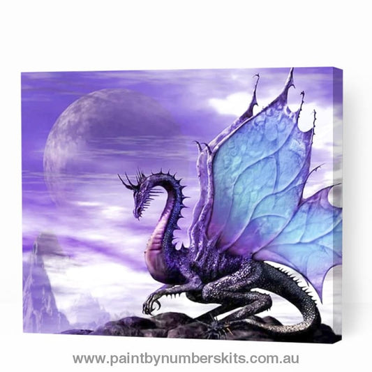 Purple Fantasy Dragon - Paint By Numbers Cities