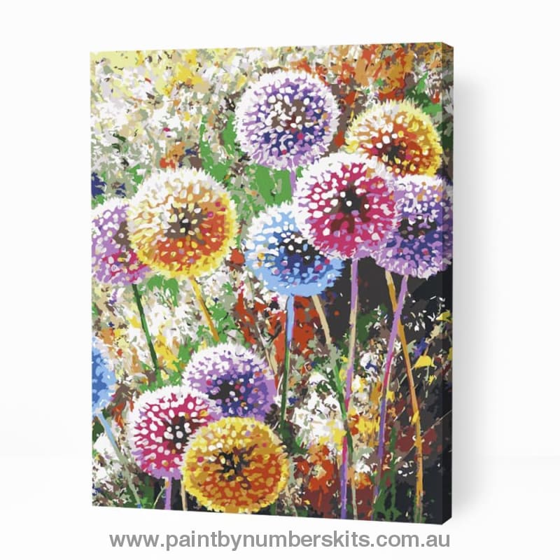 Colorful Dandelions Art - Paint By Numbers Cities