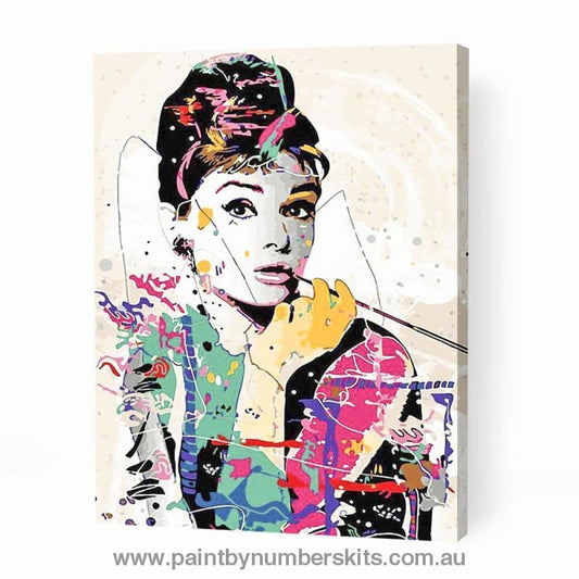 Beautiful Audrey Hepburn - Paint By Numbers Cities